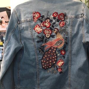 Embroidered denim jacket